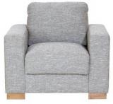 CasaCraft L'Aquila One Seater Sofa In Ash Grey Color