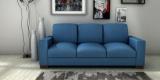 CasaCraft L'Aquila Three Seater Sofa In Aegean Blue Color