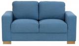 CasaCraft L'Aquila Two Seater Sofa In Aegean Blue Colour