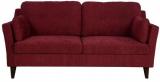 CasaCraft Liliana Three Seater Sofa In Burgundy Colour