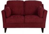 CasaCraft Liliana Two Seater Sofa In Burgundy Colour