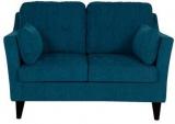 CasaCraft Liliana Two Seater Sofa In Peacock Blue Colour