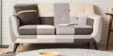 CasaCraft Medellin Two Seater Sofa In Grey Multi Colour