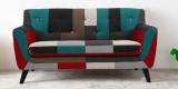 CasaCraft Medellin Two Seater Sofa In Red Multi Colour