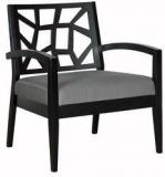 CasaCraft Nidia Lounge Arm Chair In Black & Paloma Finish