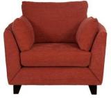 CasaCraft Nikole One Seater Sofa In Rust Colour