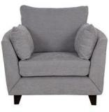 CasaCraft Nikole One Seater Sofa In Silver Grey Colour