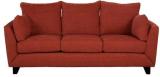 CasaCraft Nikole Three Seater Sofa In Rust Colour