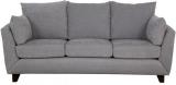 CasaCraft Nikole Three Seater Sofa In Silver Grey Colour