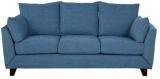 CasaCraft Nikole Three Seater Sofa In Steel Blue Colour