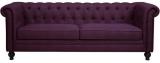 CasaCraft Noela Three Seater Sofa In Tyrian Purple Colour