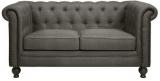 CasaCraft Noela Two Seater Sofa In Sterling Grey Colour