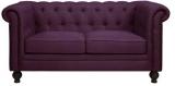 CasaCraft Noela Two Seater Sofa In Tyrian Purple Colour