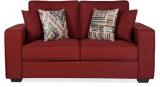 CasaCraft Oritz Two Seater Sofa With Throw Cushions In Burnt Sienna Colour