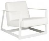 CasaCraft Palecio Arm Chair With Metal Frame In White Colour