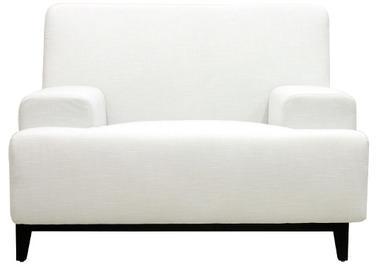 CasaCraft Palmira Single Seater Sofa In Pearl White Colour