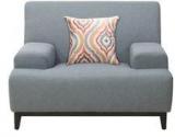 CasaCraft Palmira Single Seater Sofa With Throw Pillows In Stone Grey Colour