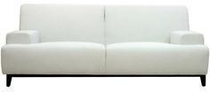 CasaCraft Palmira Three Seater Sofa With Throw Pillows In Pearl White Colour