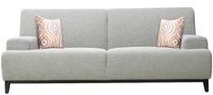 CasaCraft Palmira Three Seater Sofa With Throw Pillows In Silver Grey Colour