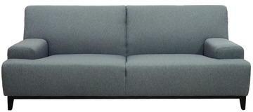 CasaCraft Palmira Three Seater Sofa With Throw Pillows In Sltone Grey Colour