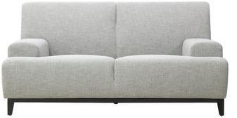 CasaCraft Palmira Two Seater Sofa With Throw Pillows In Silver Grey Colour