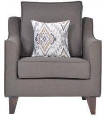 CasaCraft Pamplona One Seater Sofa in Charcoal Grey Colour