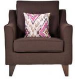 CasaCraft Pamplona One Seater Sofa In Chestnut Brown Colour