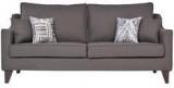 CasaCraft Pamplona Three Seater Sofa In Charcoal Grey Colour