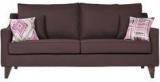 CasaCraft Pamplona Three Seater Sofa In Chestnut Brown Colour