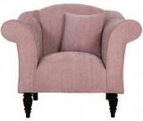 CasaCraft Paulina One Seater Sofa In Salmon Pink Colour