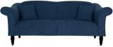 CasaCraft Paulina Three Seater Sofa In Navy Blue Colour