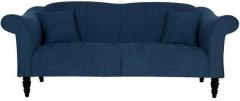 CasaCraft Paulina Three Seater Sofa in Navy Blue Colour