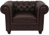 CasaCraft Princeton One Seater Sofa In Brown Colour