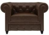 CasaCraft Princeton One Seater Sofa In Chester Brown Colour