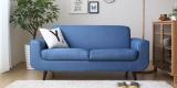 CasaCraft Rafael Three Seater Sofa In Blue Colour