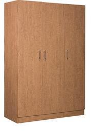 CasaCraft Rico 3 Door Plywood Wardrobe With Brown Oak Finish With Hettich Hardware