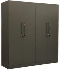 CasaCraft Rico Four Door Marine Plywood Wardrobe In Pine Nut With Silver Luster Internal Finish