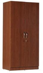 CasaCraft Rico Two Door Marine Plywood Wardrobe In Canadian Walnut With Ivory Internal Finish