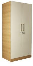 CasaCraft Rico Two Door Marine Plywood Wardrobe In Champagne And Oak With Ivory Internals And Hettich Hardware