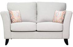 CasaCraft Rio Branco Double Seater Sofa With Throw Pillows In Vanilla Colour