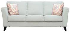 CasaCraft Rio Branco Three Seater Sofa With Throw Pillows In Pearl White Colour