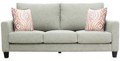 CasaCraft Rio Grande Three Seater Sofa With Throw Pillows In Silver Grey Colour