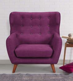 CasaCraft San Juan One Seater Sofa In Deep Sangria Colour