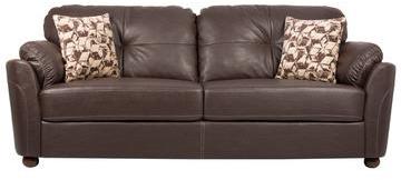 CasaCraft Santa Fe Three Seater Sofa With Throw Pillows In Brown Colour