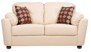 CasaCraft Santa Fe Two Seater Sofa With Throw Pillows In Beige Colour