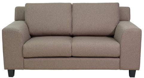 CasaCraft Santa Lucia Two Seater Sofa with Throw Pillows in Light Pewter Colour