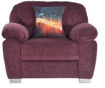 CasaCraft Santa Luzia One Seater Sofa With Throw Pillows In Wine Colour