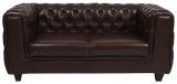 CasaCraft William Two Seater Sofa In Brown Colour