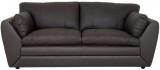 CasaCraft Zeus Half Leather Three Seater Sofa In Brown Colour