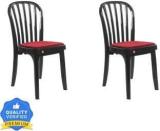 Cello Decent Deluxe Set Of 2 Chair, Black Plastic Cafeteria Chair